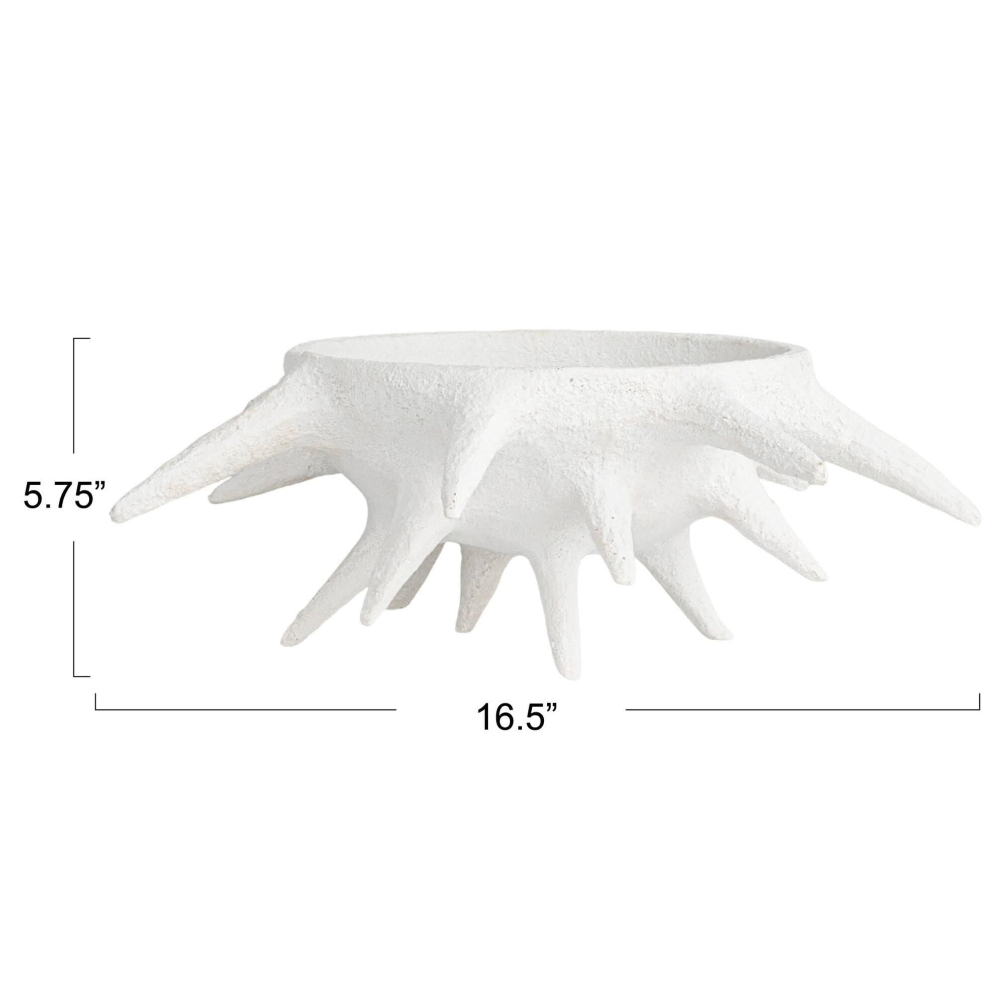 Hello Honey® 16.25" White Spike Accent Volcano Finish Bowl